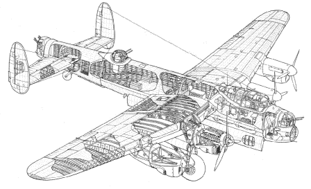 Schematic of a Lancaster - click to view larger image